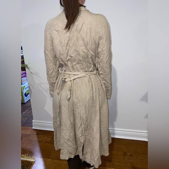 Linen Trench Coat - Picture 2 of 3